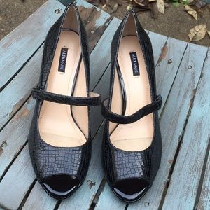 Alex Marie Open Toe Textured Heels Size 7.5M EUC